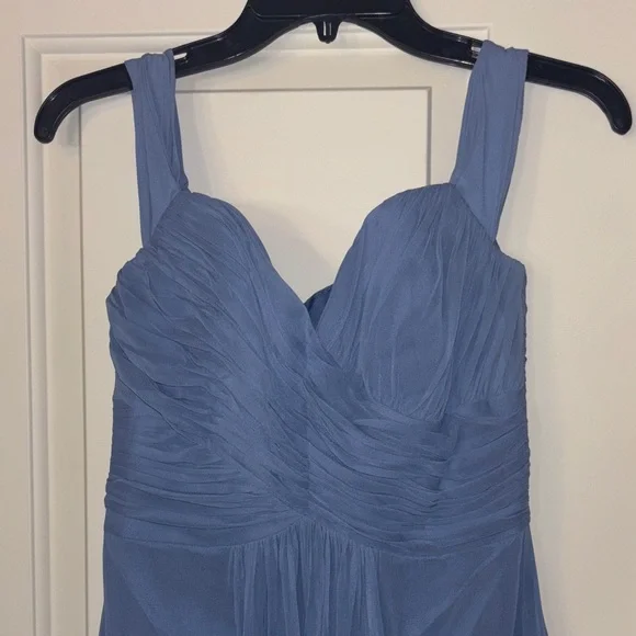 Dessy Collection sweeheart Gown in Soft periwinkle Blue 2 - Picture 4 of 7